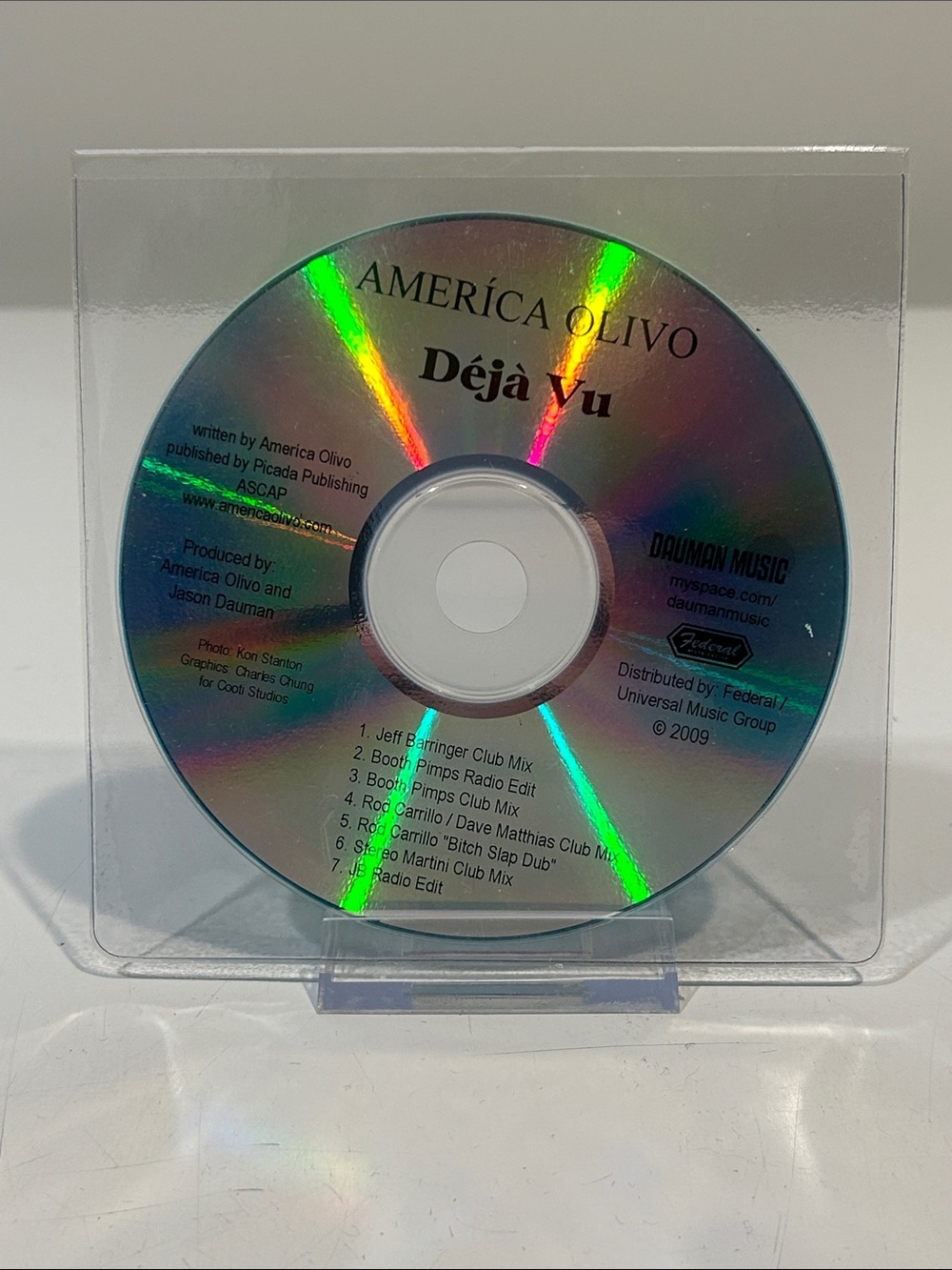 🤯5 for $20🤯 America Olivo “Deja Vu” CDr [Dance Pop House Promo Single Remixes]